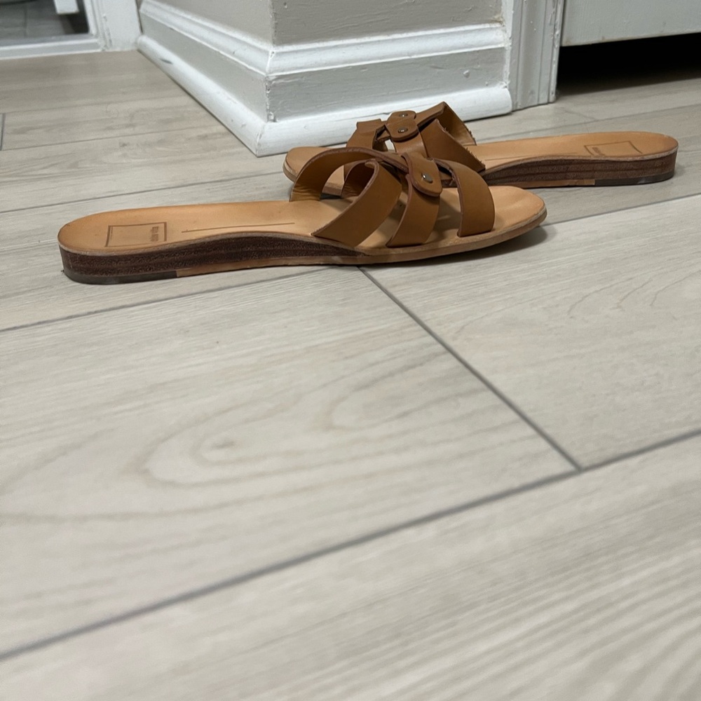 Dolce Vita Tan Size 8 Cait Slides - Picture 4 of 9